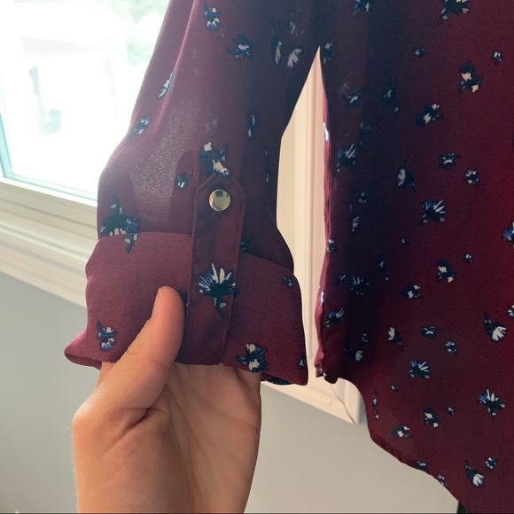 EUC Deep Red Medium Dynamite Blouse - Picture 7 of 9